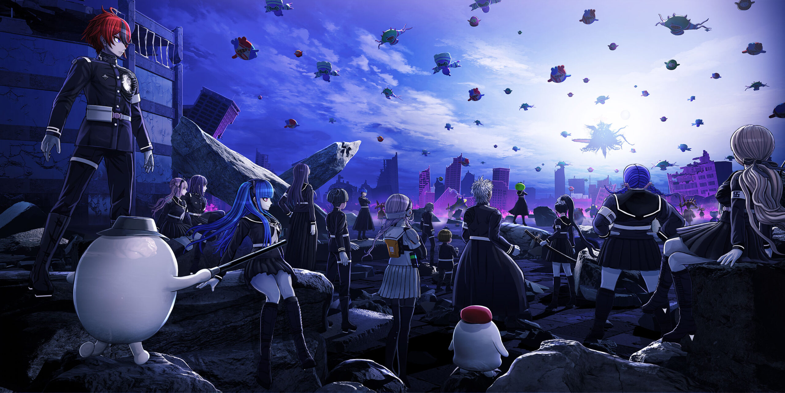 The main promotional image for The Hundred Line, nabbed from the game's site itself