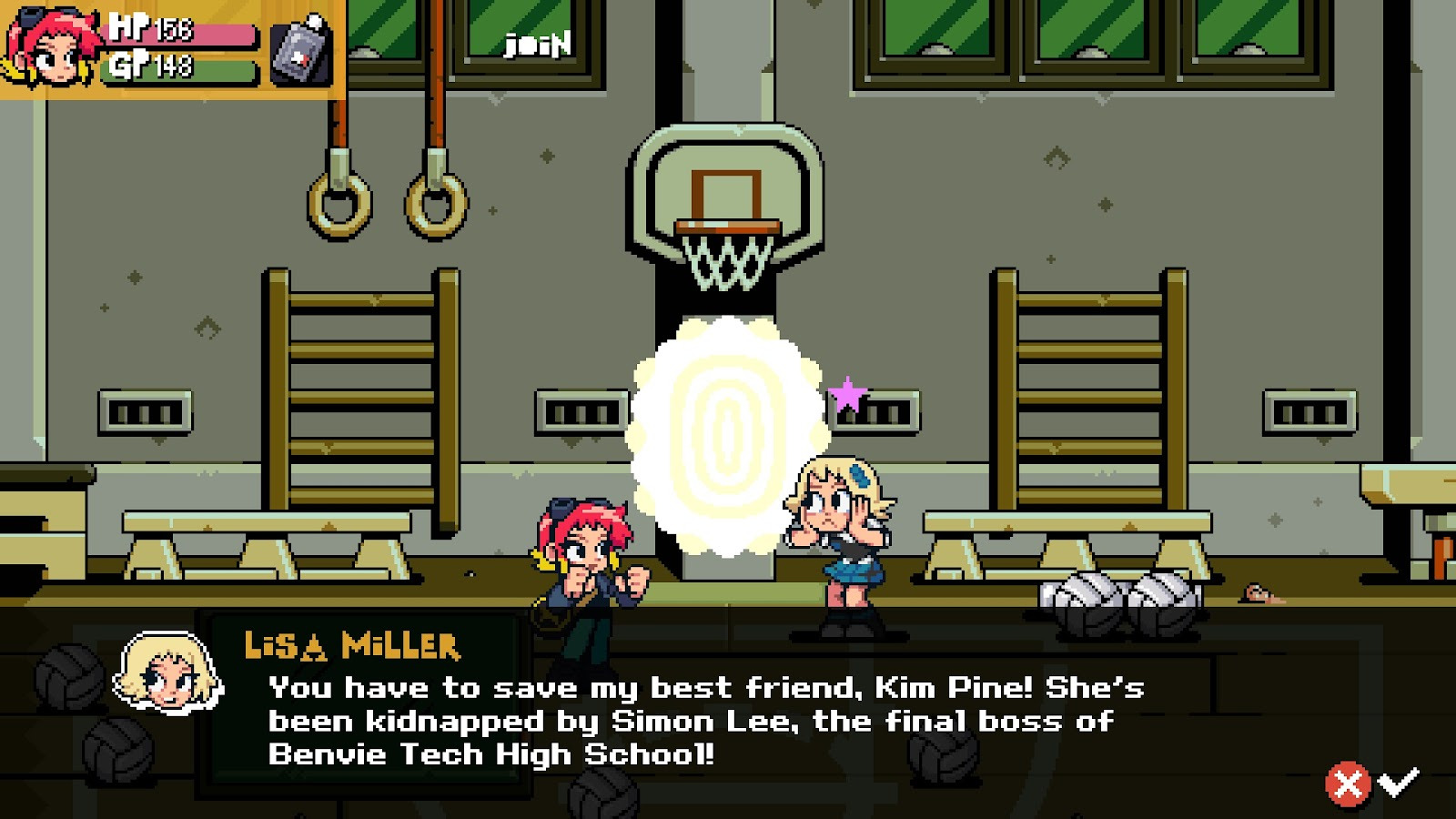 Lisa Miller begging Ramona Flowers to save her best friend Kim Pine