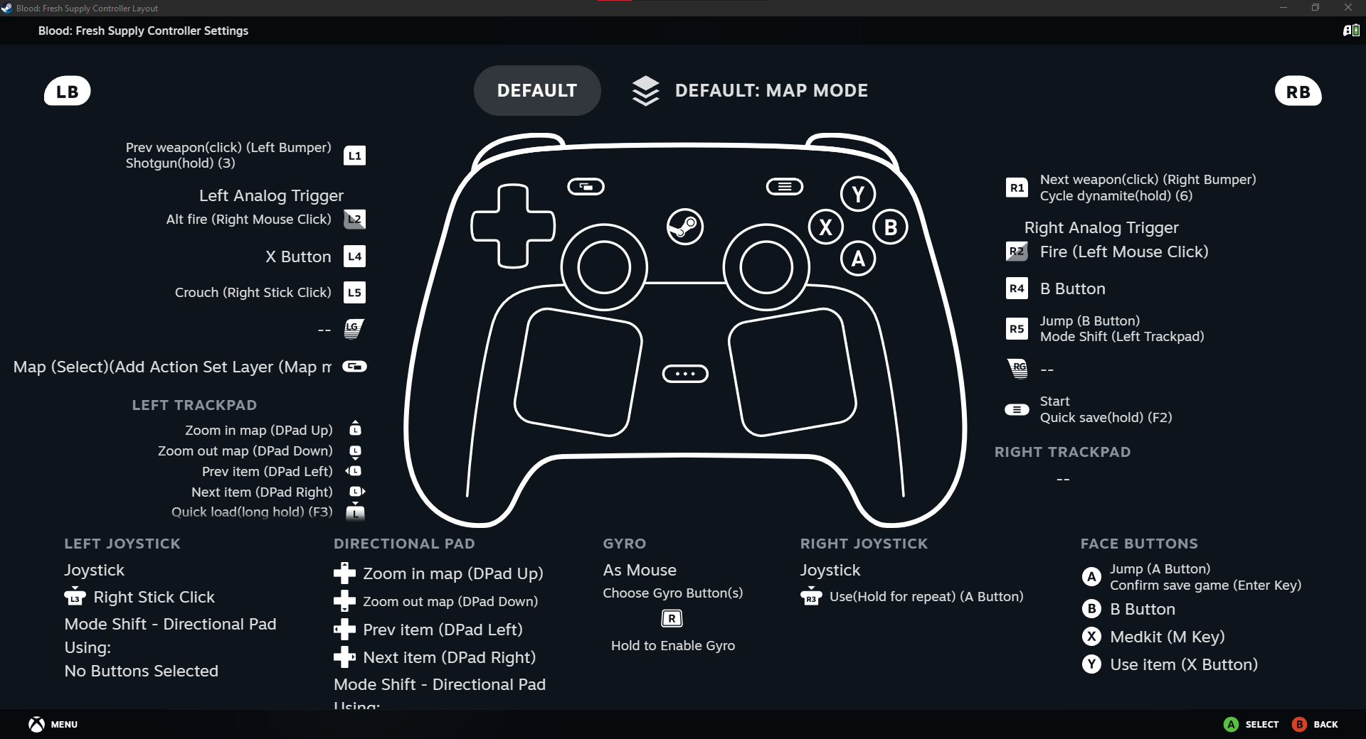 An image of the community layout for Blood.