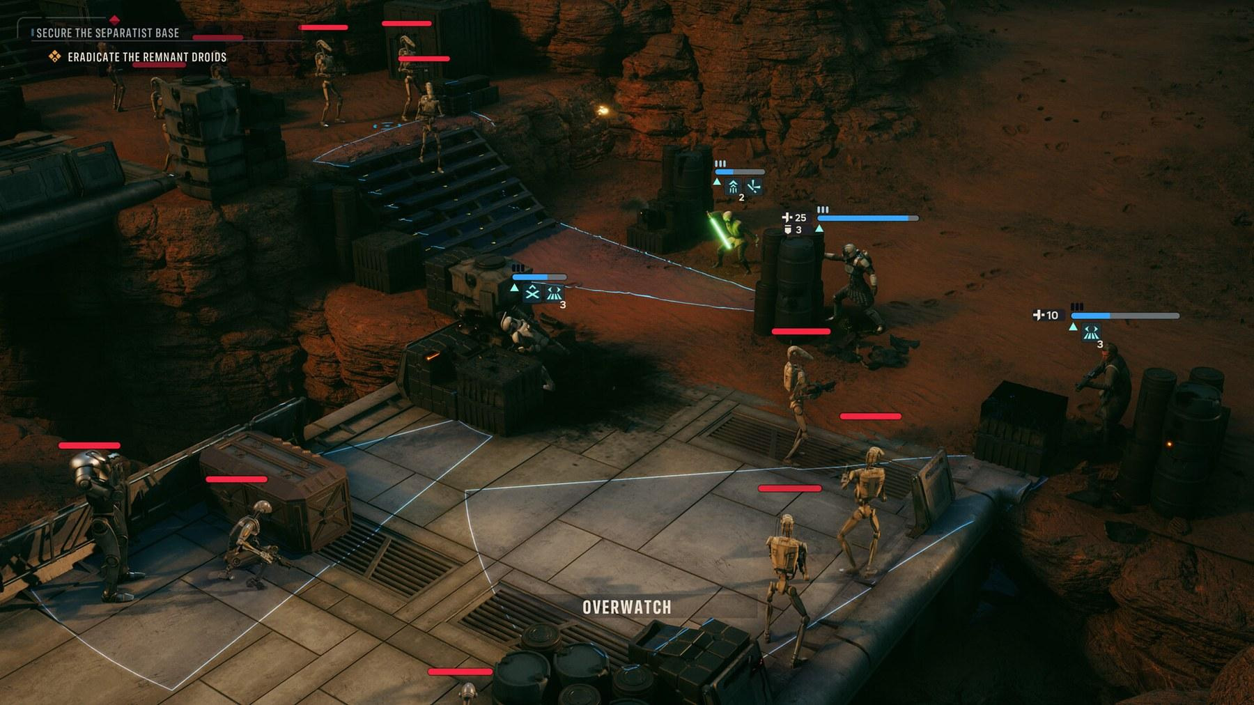 Zero Company makes the Clone Wars legible through positioning, cover and squad decisions rather than through the viewpoint of a galactic hero. Image: EA / Bit Reactor.
